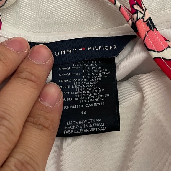 NEW Tommy Hilfiger floral ruffle front swimsuit womens 14 one piece - Picture 6 of 6